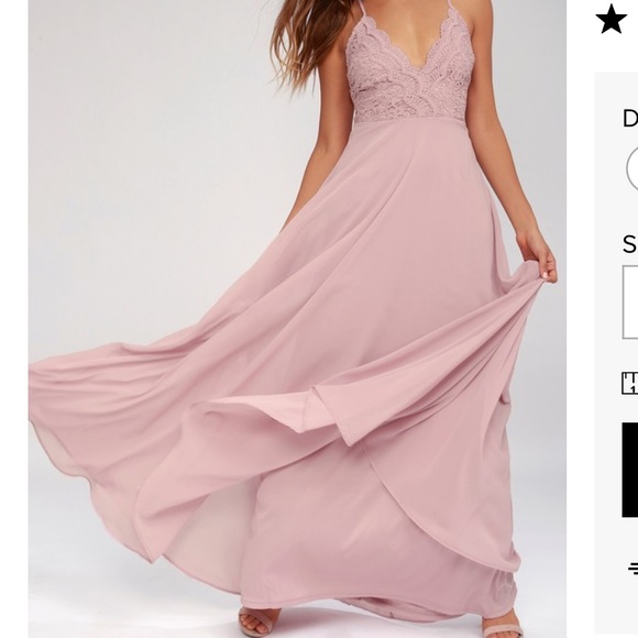 Madalyn Dusty Lavender Lace Maxi Dress - Picture 3 of 5